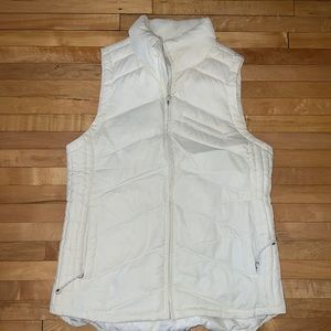 Aerie Cream Puffer Vest size small